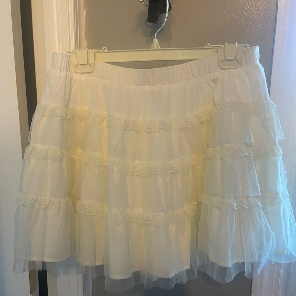 Cider Cream Layered A-Line Skirt